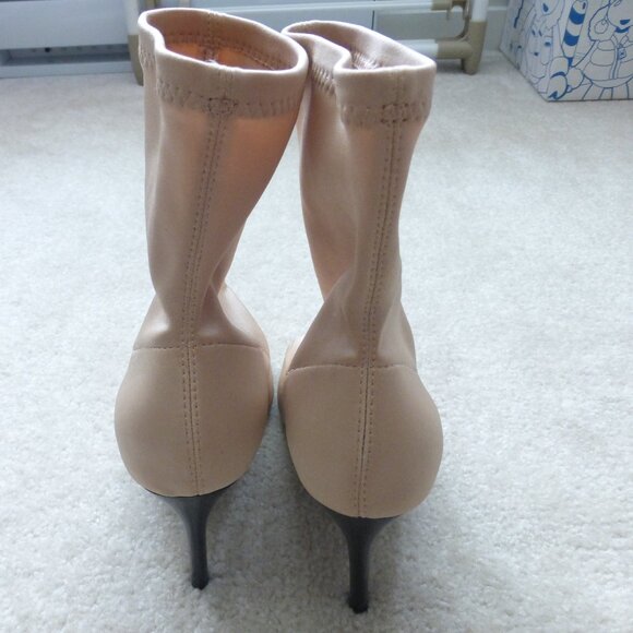 CALL IT SPRING tan pull-on sock mid-ankle booties - Picture 6 of 11
